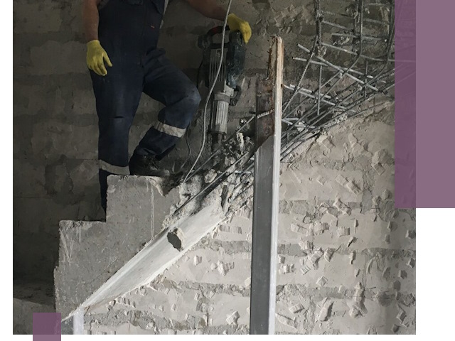 Демонтаж металлических и бетонных лестниц в Канске