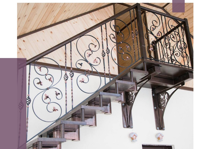 Кованые лестницы в Канске от 85246 руб. под ключ