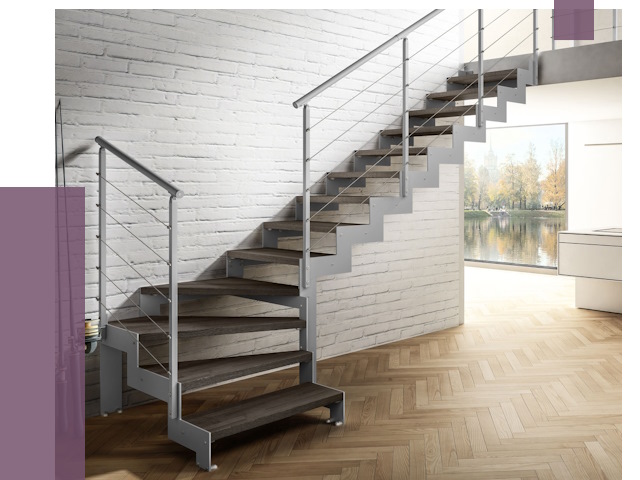 Г-образные лестницы под ключ в Канске от 39618 руб. | ПРОЛЁТ-Кнс