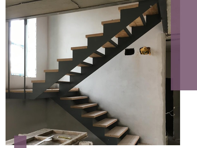 Изготовление лестниц на металлокаркасе в Канске от производителя