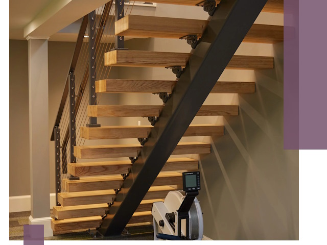 Лестницы на монокосоурах под ключ в Канске - изготовление и монтаж