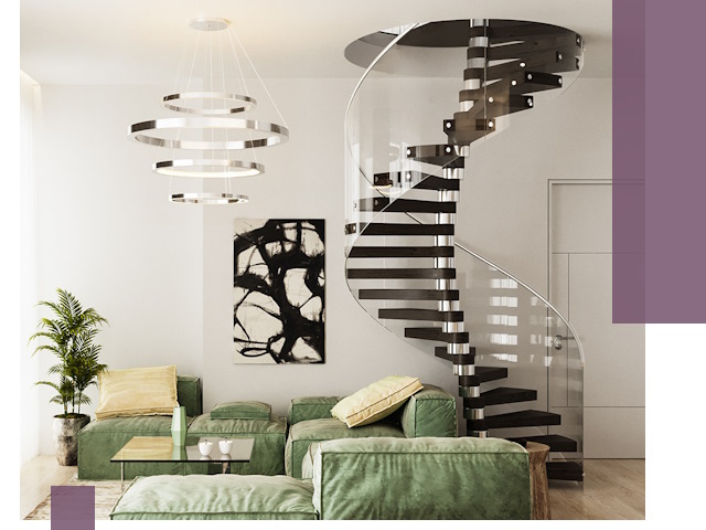 Лестницы для двухуровневой квартиры в Канске — изготовление и монтаж