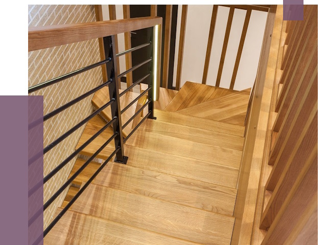 Лестницы из ясеня в Канске под ключ от 10710 руб. 