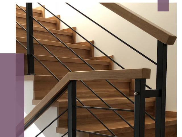 Обшивка металлической лестницы деревом в Канске от 4645 руб. 