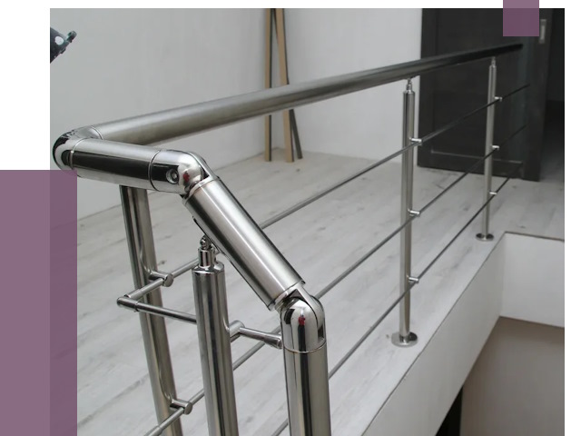 Перила из нержавеющей стали в Канске от 9618 руб. под ключ | ПРОЛЁТ-Кнс