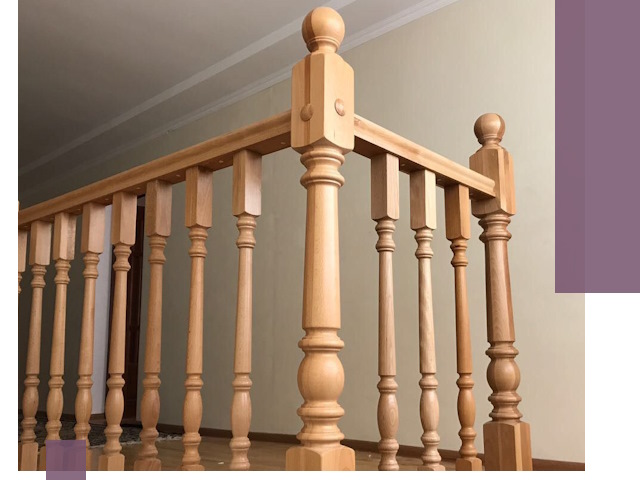 Деревянные перила на заказ в Канске: монтаж и изготовление