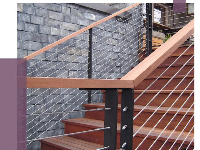 Тросовые перила под ключ в Канске от 8306 руб.