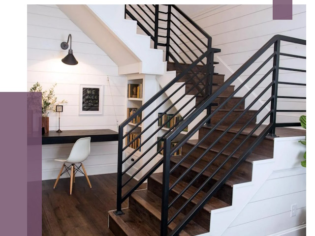 Перила для лестницы в доме в Канске от 7924 руб. — ПРОЛЁТ-Кнс