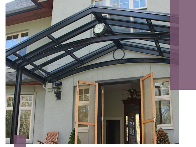 Изготовление и монтаж навесов и козырьков в Канске