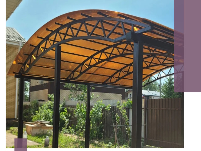 Изготовление навесов под ключ в Канске из качественных материалов