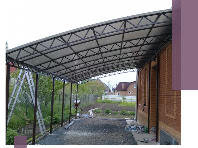 Профессиональный монтаж навесов под ключ в Канске