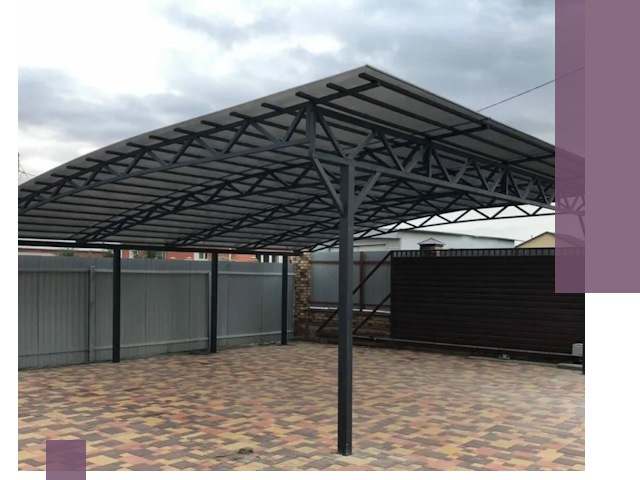 Недорогие навесы под ключ в Канске — изготовление и монтаж