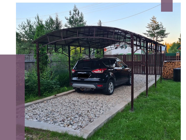 Навесы для автомобиля в Канске от 14044 руб.  | ПРОЛЁТ-Кнс