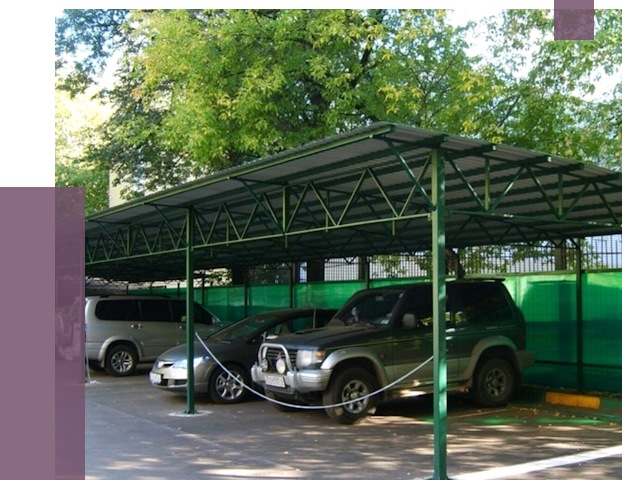 Навесы для парковки в Канске от 85793 руб. заказать | ПРОЛЁТ-Кнс