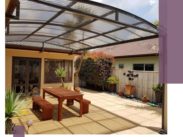 Навесы во двор под ключ в Канске — изготовление и монтаж