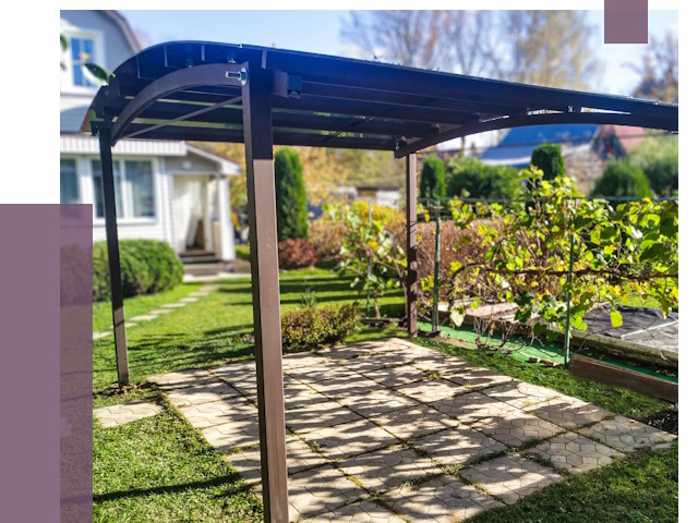 Навесы для дачи в Канске от 13607 руб. под ключ — ПРОЛЁТ-Кнс