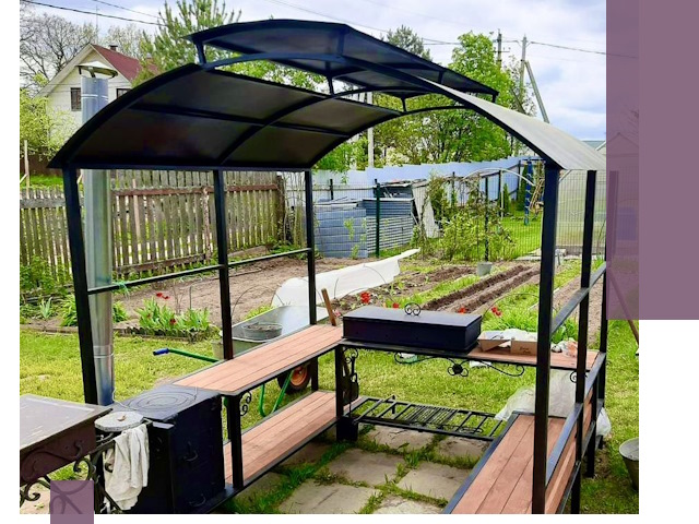 Навесы для барбекю в Канске: изготовление, монтаж и демонтаж