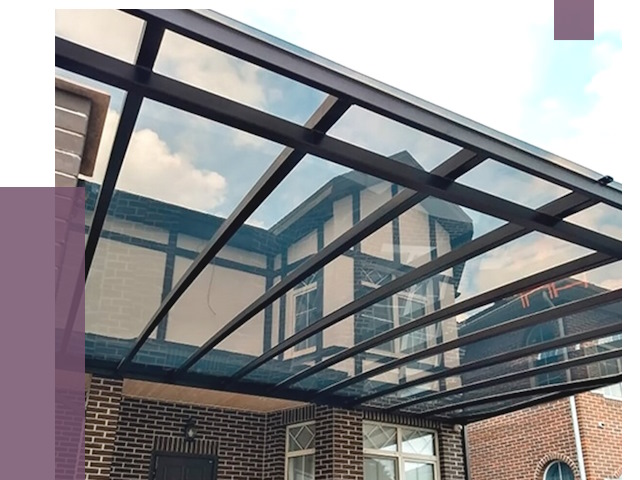 Навесы из поликарбоната в Канске от 9202 руб. под ключ — ПРОЛЁТ-Кнс