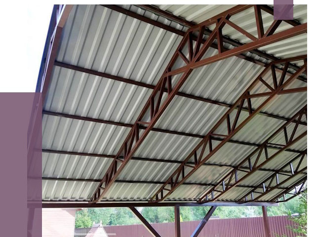 Навесы из профнастила в Канске от 7869 руб. | ПРОЛЁТ-Кнс