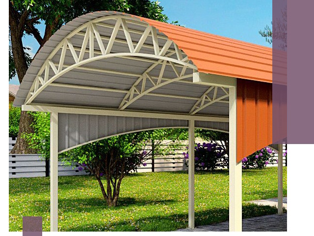 Навесы из профнастила под ключ в Канске — установка и монтаж