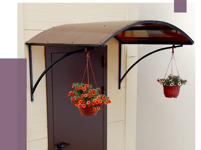 Козырьки над входом в Канске от 15847 руб.  | ПРОЛЁТ-Кнс