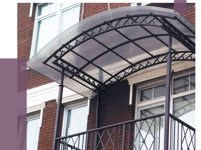 Козырьки над балконом в Канске от 9235 руб. | ПРОЛЁТ-Кнс