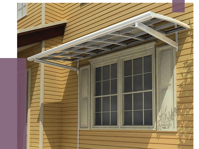 Козырьки над окнами в Канске от 8142 руб. — монтаж, покупки | ПРОЛЁТ-Кнс