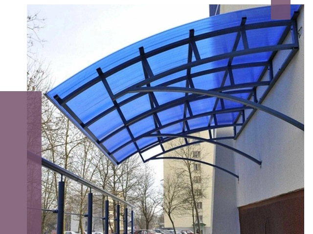 Козырьки из поликарбоната в Канске от 4590 руб. под ключ | ПРОЛЁТ-Кнс