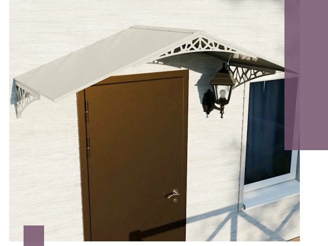 Металлические козырьки на входы и террасы в Канске