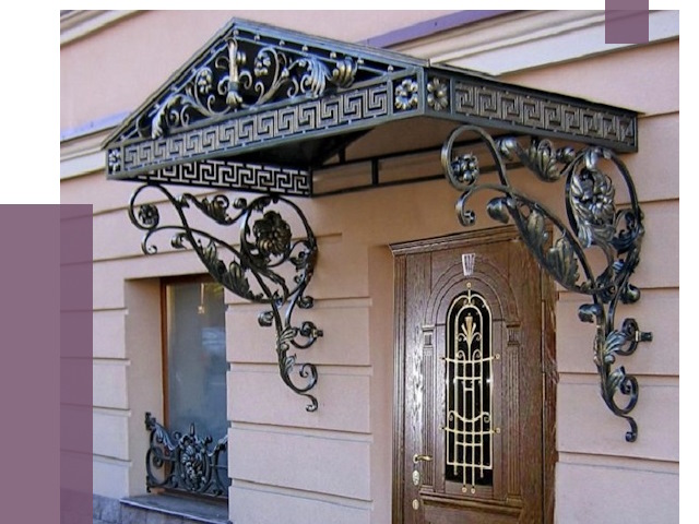 Кованые козырьки в Канске под ключ от 13607 руб. — ПРОЛЁТ