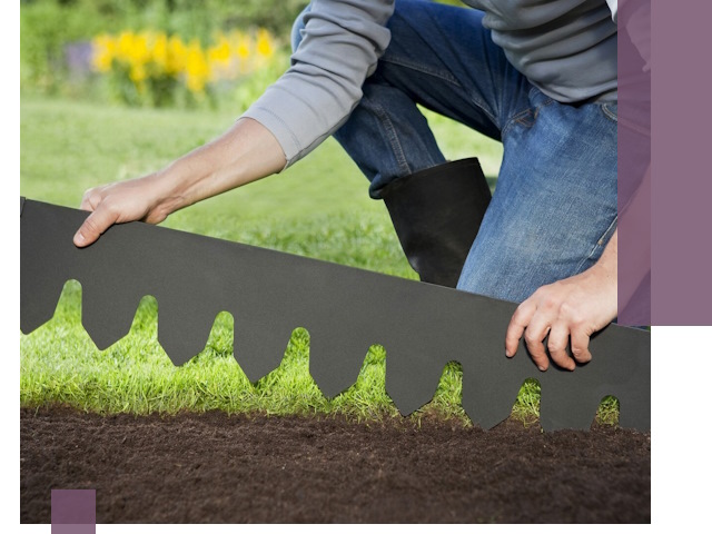 Металлические бордюры для газона в Канске — изготовление и монтаж