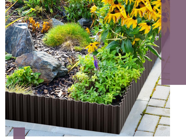 Металлические бордюры для клумб в Канске — производство и монтаж